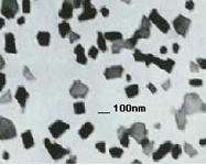 Zinc nanoparticles as seen by a transmission electron microscope